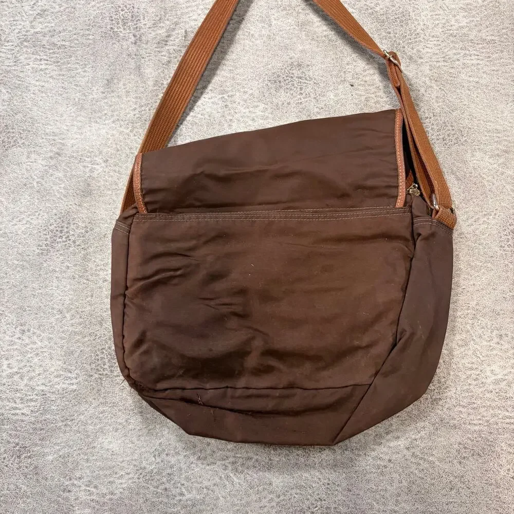 Longchamp Brown Nylon Messenger Bag